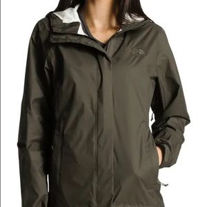 northface rain jacket green medium
